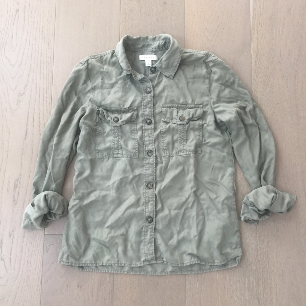 Topshop army shirt